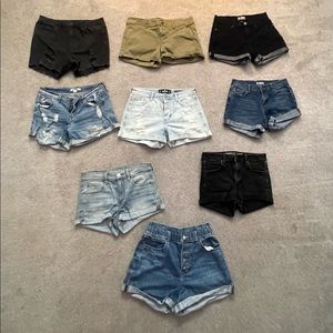 Multiple pairs of shorts from popular brand names